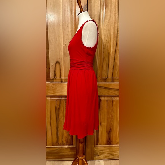 Emporio Armani - Red Silk Dress - made in Italy - EUC - size 8 - Picture 5 of 16